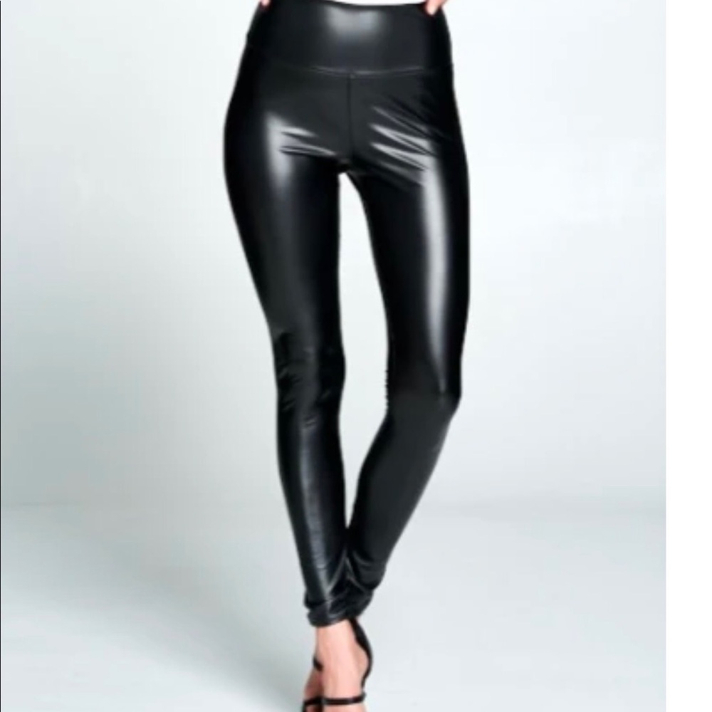 Samantha Faux Leather High Waisted Leggings